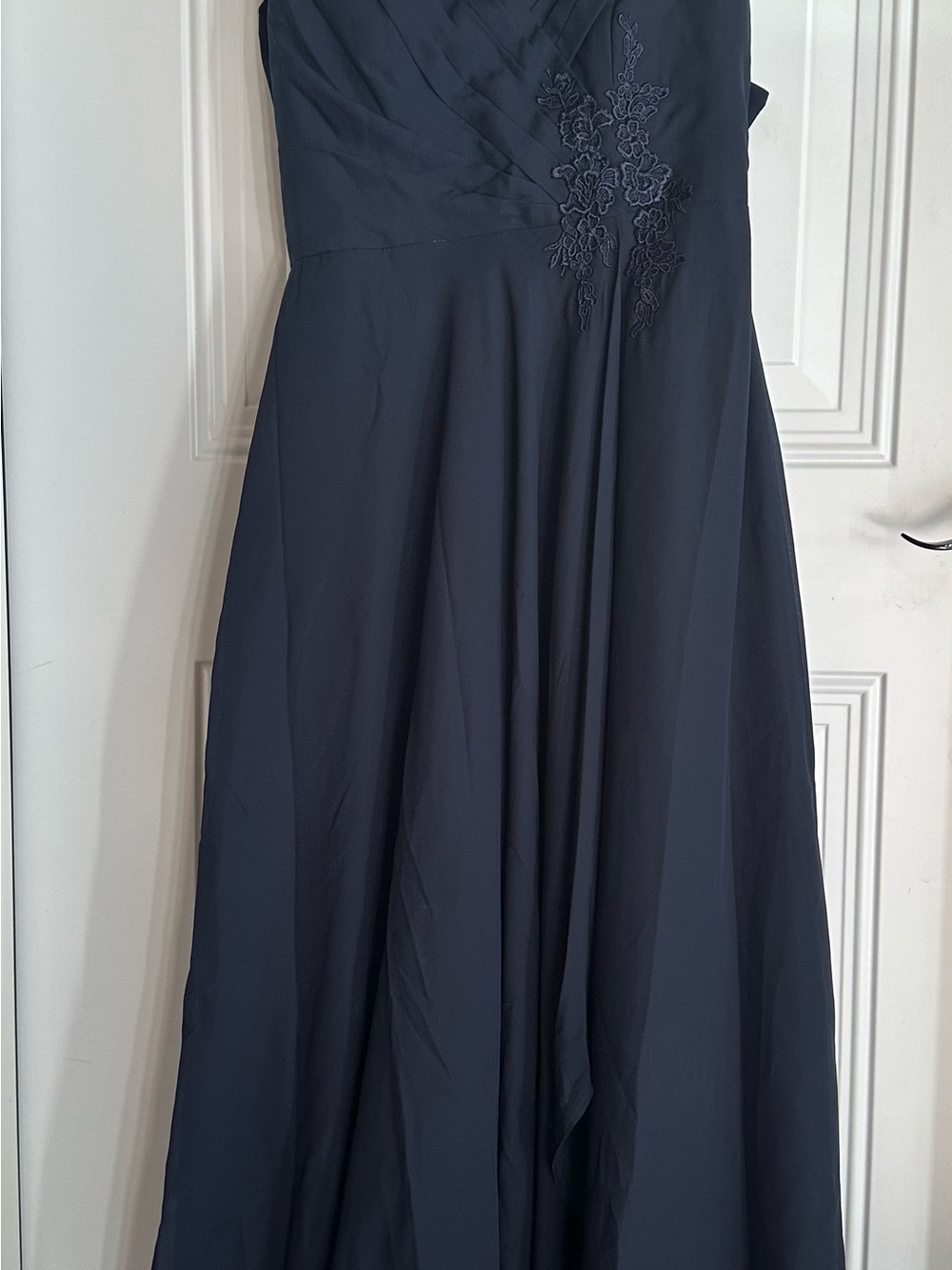 Elegant Navy Blue A-Line Evening Dress